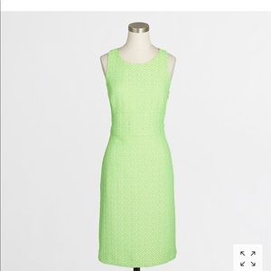 J.Crew Neon Green Racerback Tweed Casual Dress